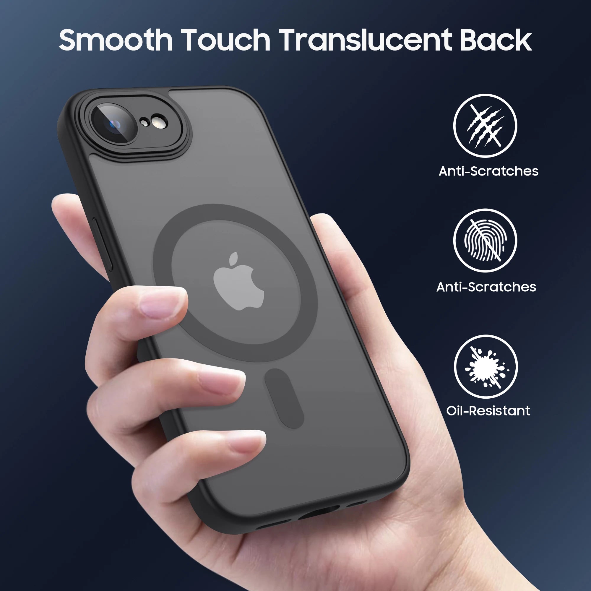 Luxury Matte Magnetic Translucent Case For iPhone 16e Shockproof Protective Cover For Magsafe iPhone 16e Wireless Charge Cover