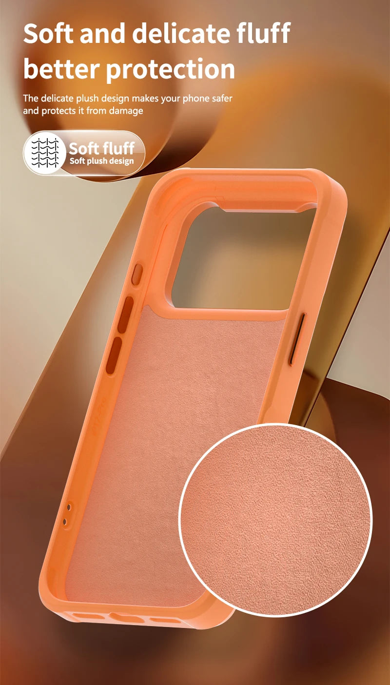 Fonlyu 1pc NFC E-ink Screen Phone Case with Bracket for iPhone 17 pro Max Magnetic Phone Protector Covers Black Grey Orange