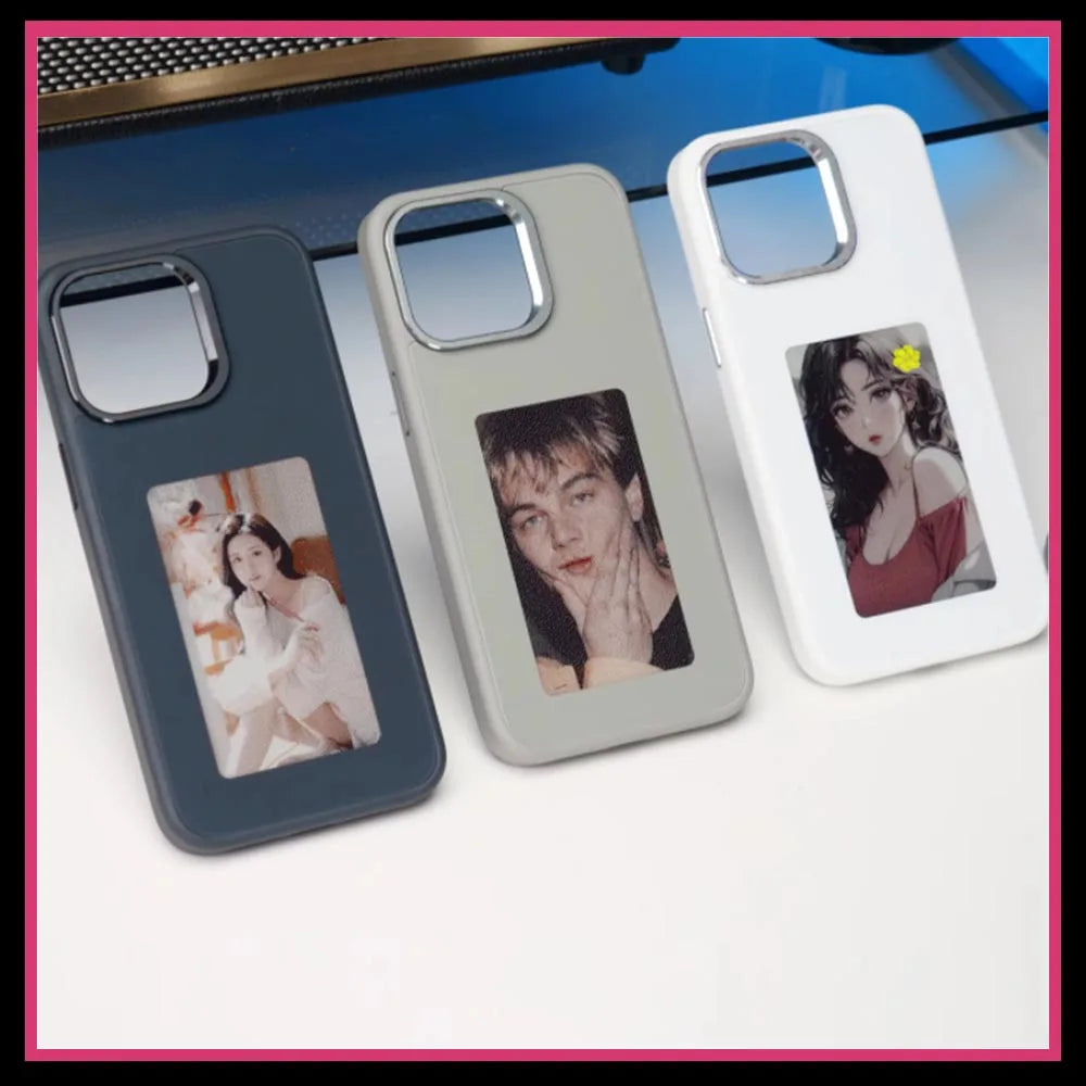 NFC Function DIY E-ink Screen Phone Case Suitable For IPhone 16 15 14 13 Pro Max Wireless Transmission 3.7-inch Photo Phone Case