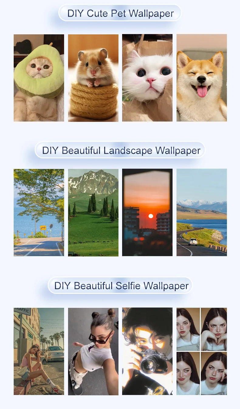 2.53 inches E-ink phone case photos HD Display Wireless transmission DIY screen for iphone 16/15/14/13 Round Support Magsafe