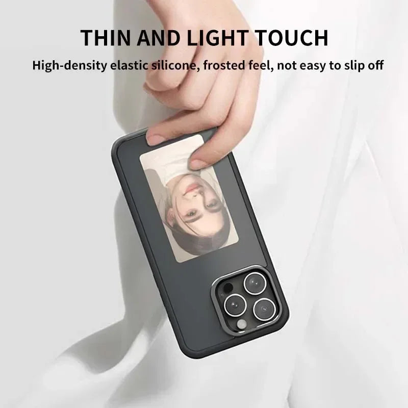 E-ink Screen Phone Case for IPhone 16 15 14 Pro Max Smart DIY Can Change Picture Refesh Photo Phone Cover No Batteries Required
