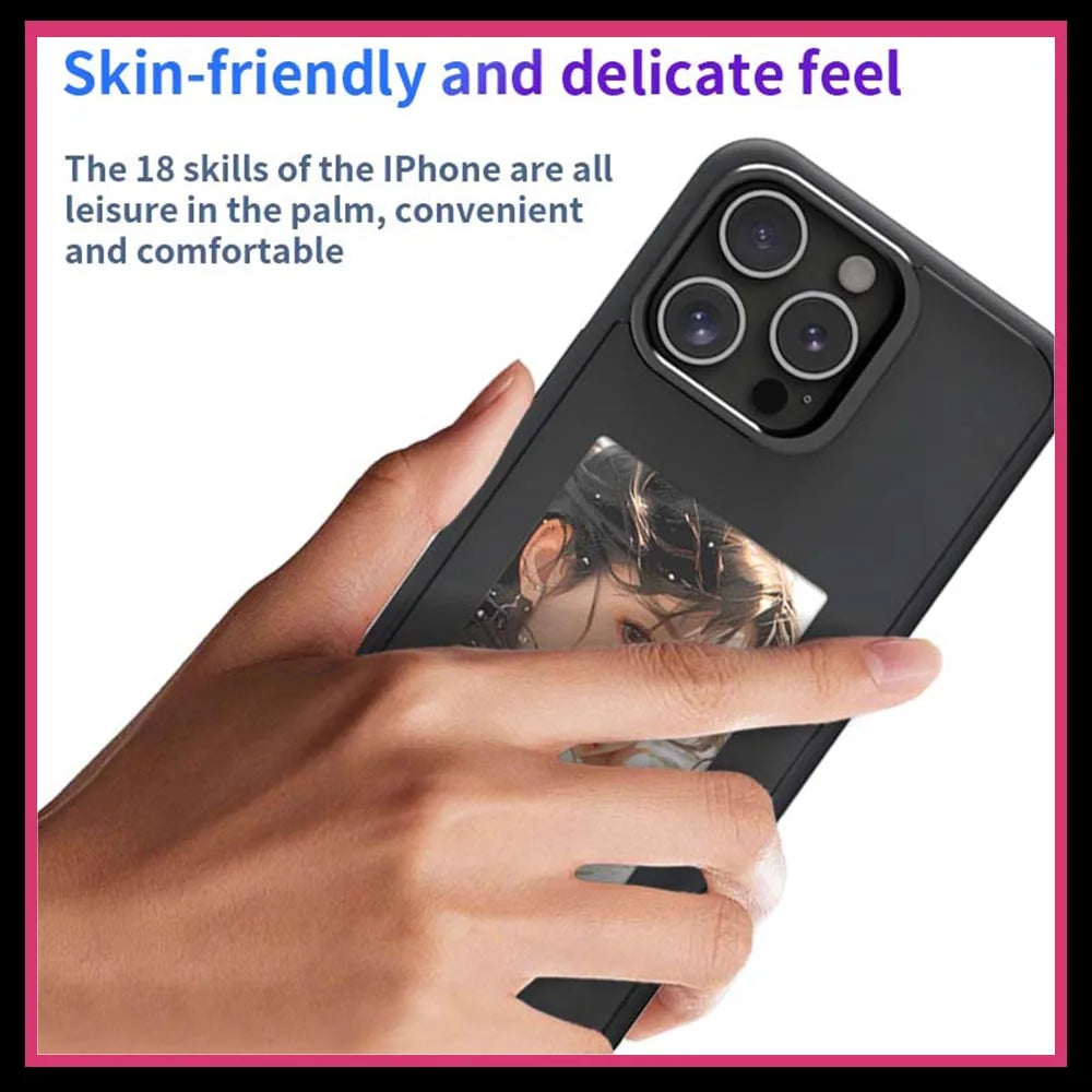 NFC Function DIY E-ink Screen Phone Case Suitable For IPhone 16 15 14 13 Pro Max Wireless Transmission 3.7-inch Photo Phone Case
